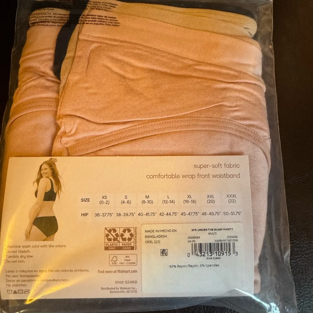 NWT! 3 Pack Joyspun Maternity Panty –  (Under-Belly) XXXL (22) - Picture 3 of 3